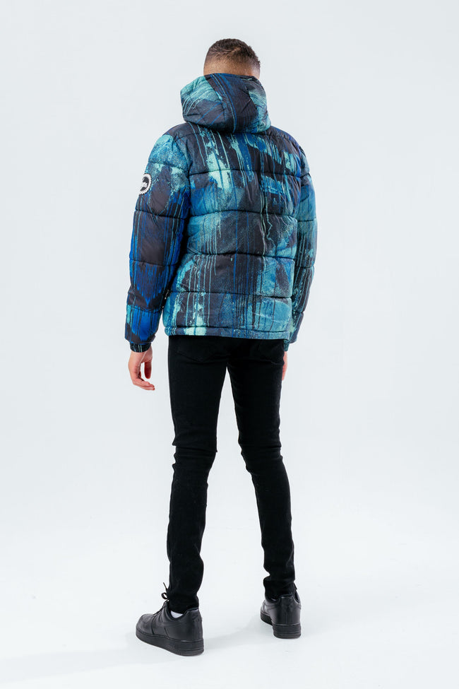 HYPE BLUE GRAFFITI BOYS PUFFER JACKET