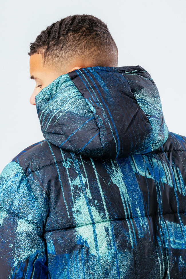 HYPE BLUE GRAFFITI BOYS PUFFER JACKET