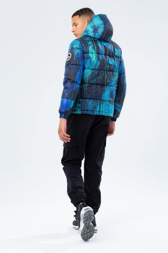 HYPE BLUE GRAFFITI BOYS PUFFER JACKET