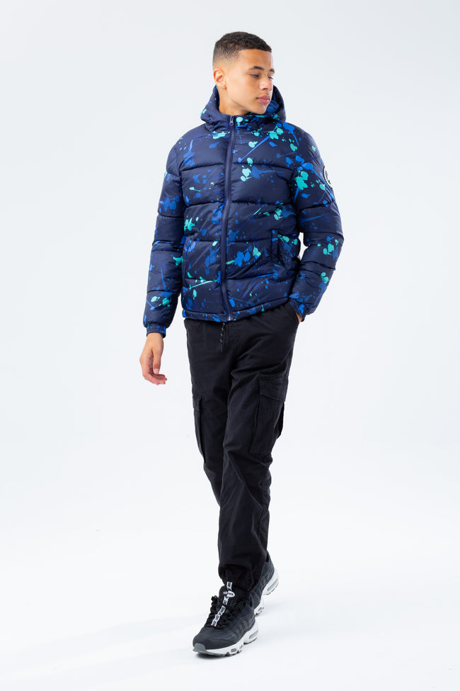 HYPE BLUE SPLAT BOYS PUFFER JACKET