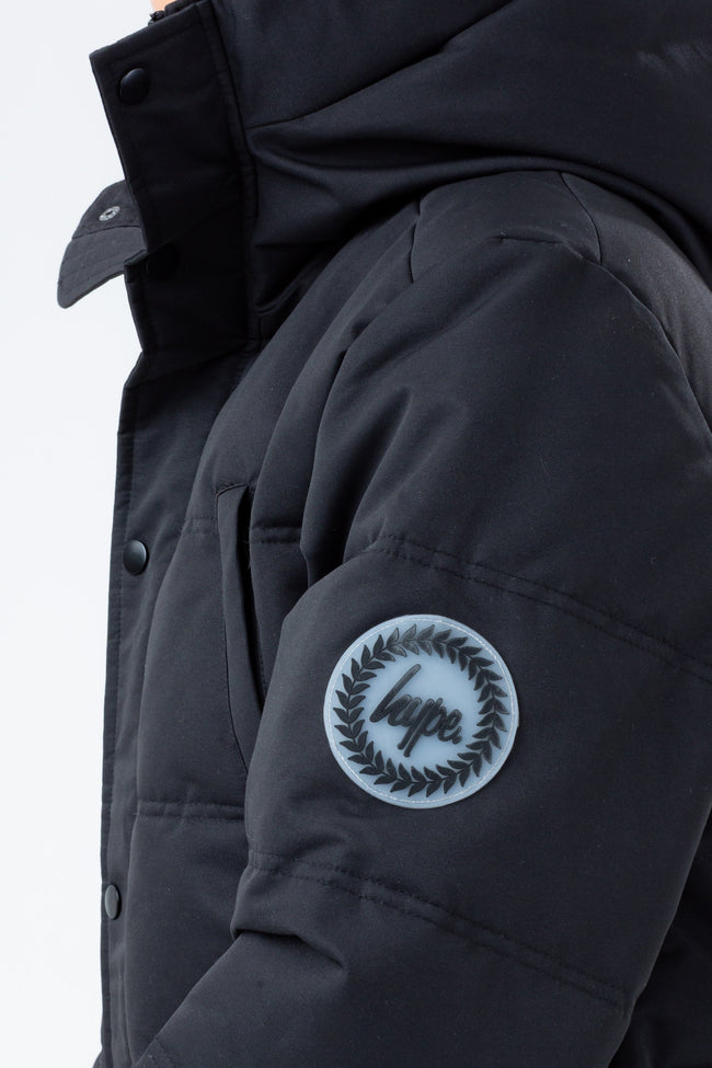 HYPE BLACK HOOD BOYS PUFFER JACKET