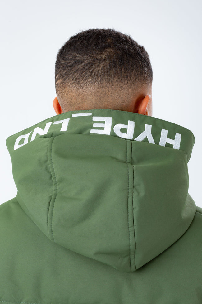 HYPE KHAKI HOOD BOYS PUFFER JACKET