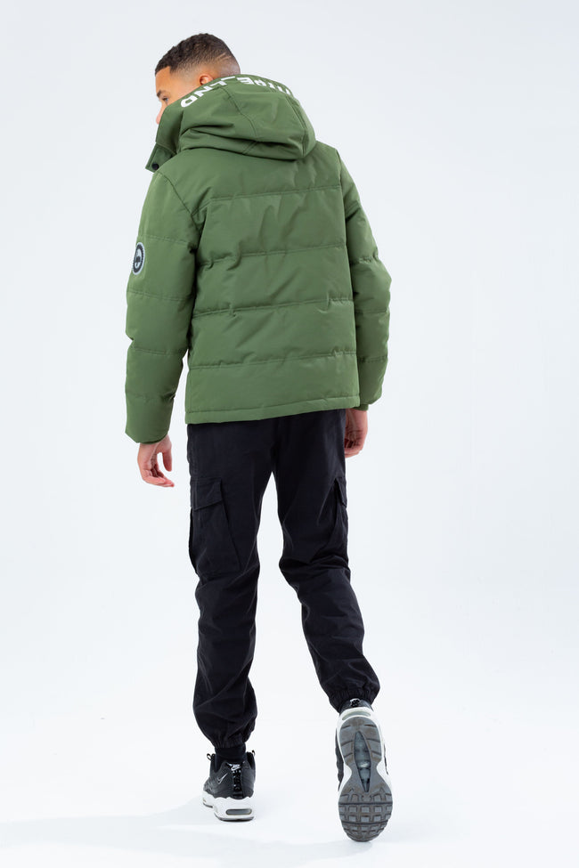 HYPE KHAKI HOOD BOYS PUFFER JACKET