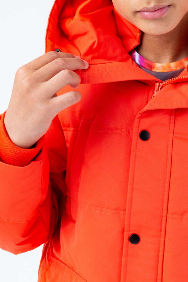 HYPE RED HOOD BOYS PUFFER JACKET