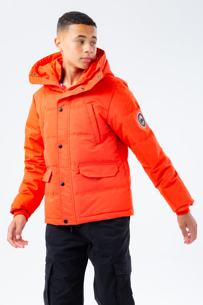 HYPE RED HOOD BOYS PUFFER JACKET