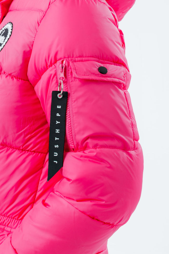 HYPE FUCHSIA GIRLS EXPLORER JACKET WITH PINK FUR