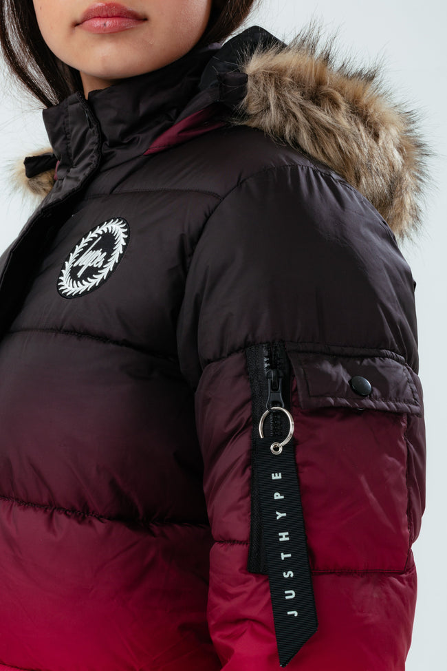 HYPE RED FADE GIRLS EXPLORER JACKET