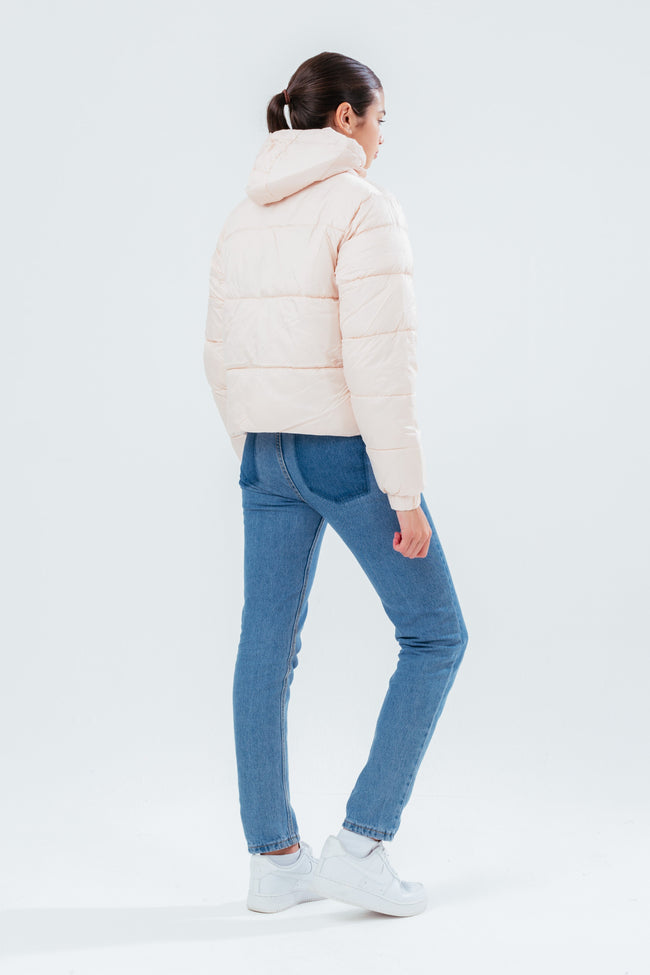 HYPE PALE PINK GIRLS CROPPED PUFFER JACKET