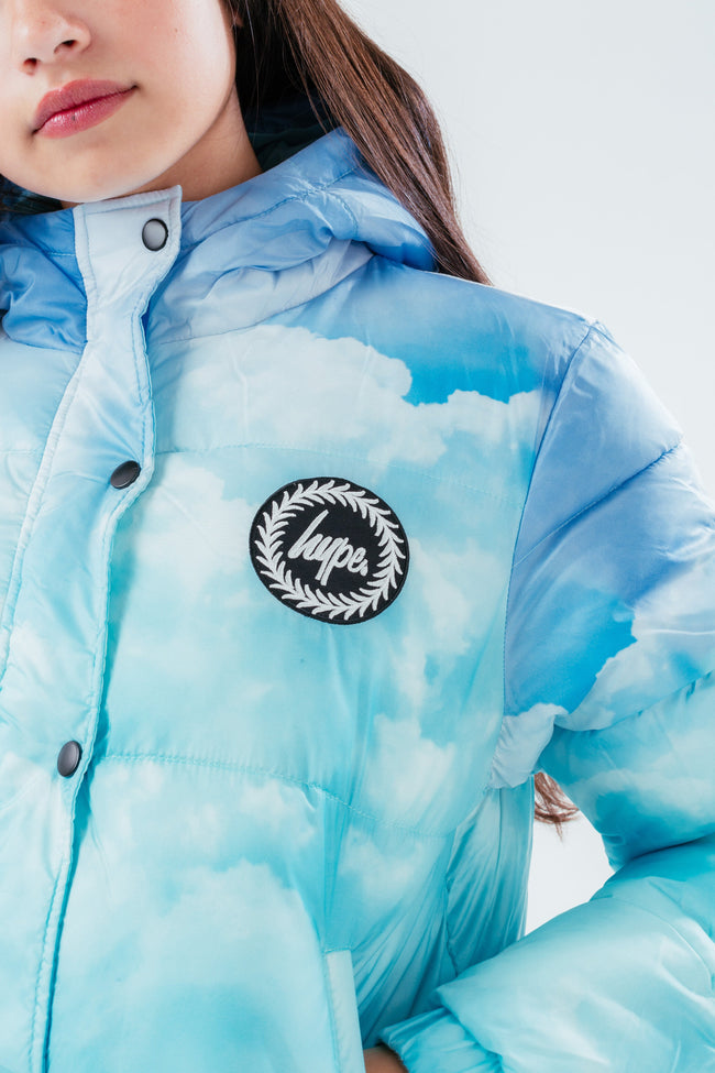 HYPE BLUE SKY GIRLS CROPPED PUFFER JACKET