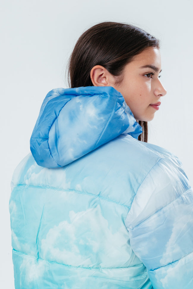 HYPE BLUE SKY GIRLS CROPPED PUFFER JACKET