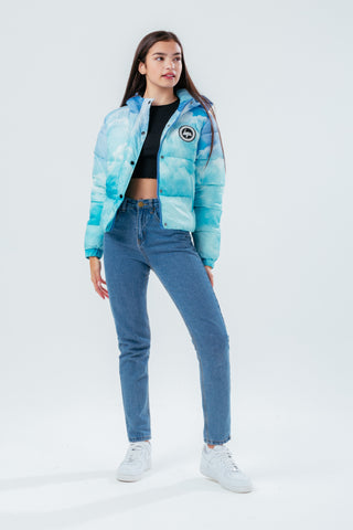 HYPE BLUE SKY GIRLS CROPPED PUFFER JACKET