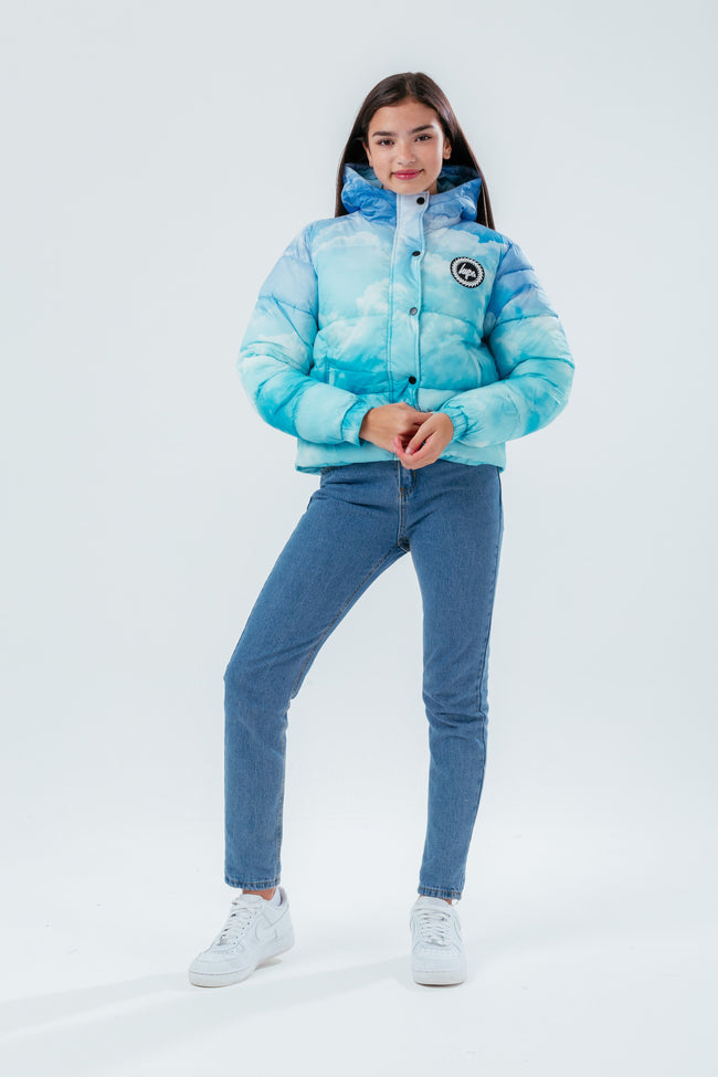 HYPE BLUE SKY GIRLS CROPPED PUFFER JACKET