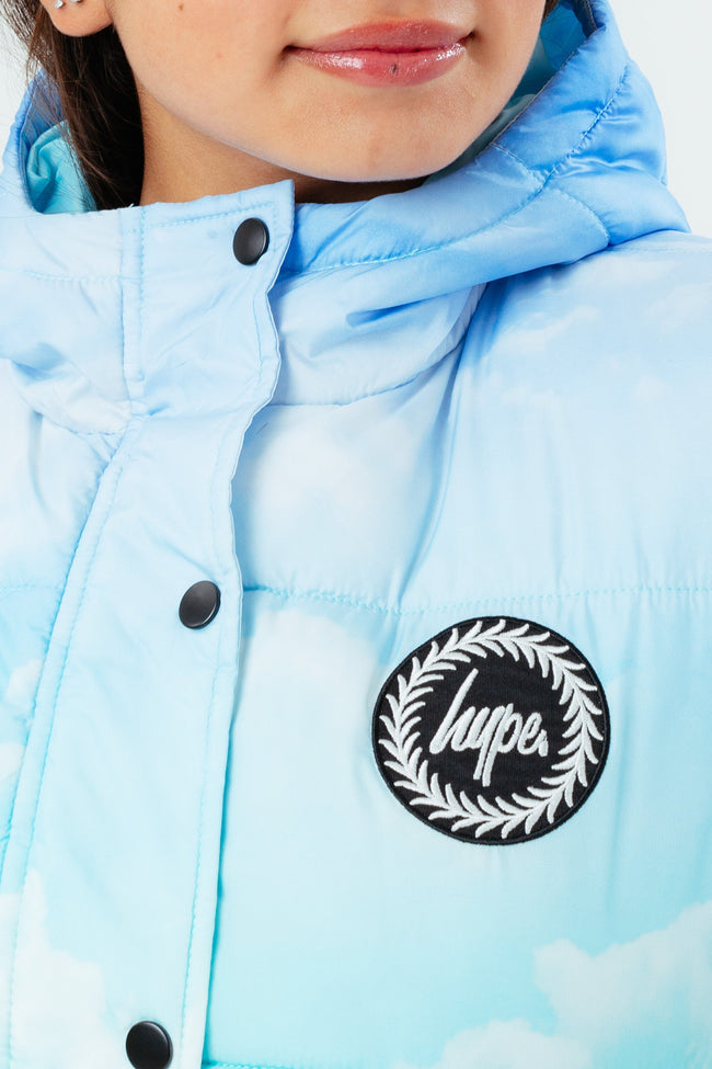 HYPE BLUE SKY GIRLS CROPPED PUFFER JACKET