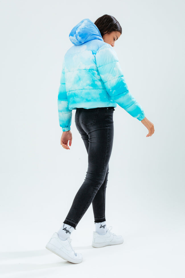 HYPE BLUE SKY GIRLS CROPPED PUFFER JACKET