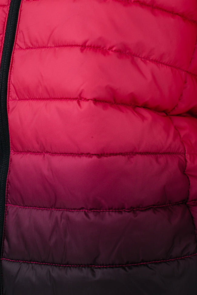 HYPE PINK FADE GIRLS PUFFER JACKET