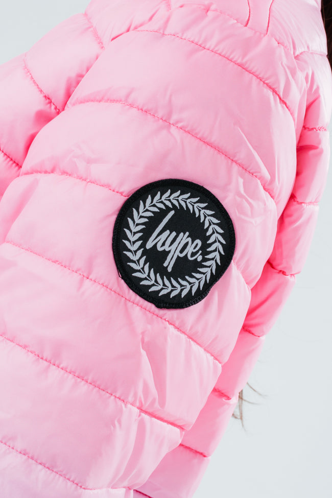 HYPE LILAC FADE GIRLS PUFFER JACKET