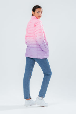 HYPE LILAC FADE GIRLS PUFFER JACKET