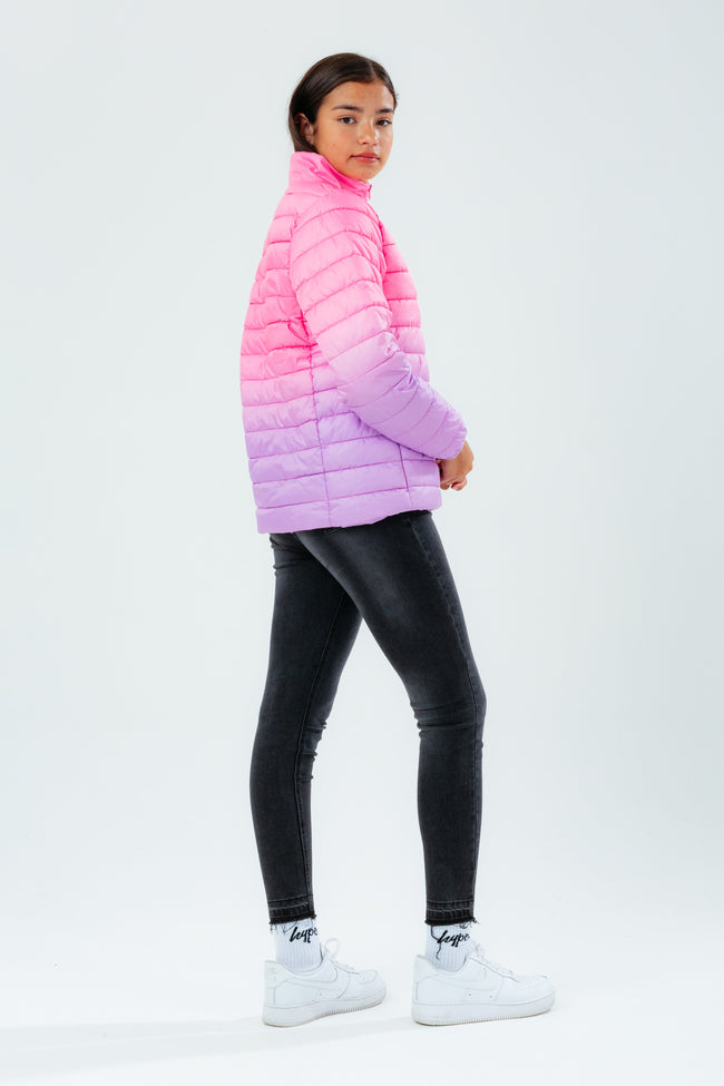 HYPE LILAC FADE GIRLS PUFFER JACKET