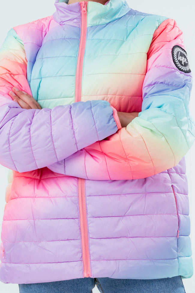 HYPE RAINBOW GIRLS PUFFER JACKET