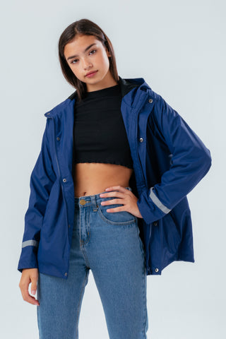 HYPE NAVY SCRIPT GIRLS RAIN COAT