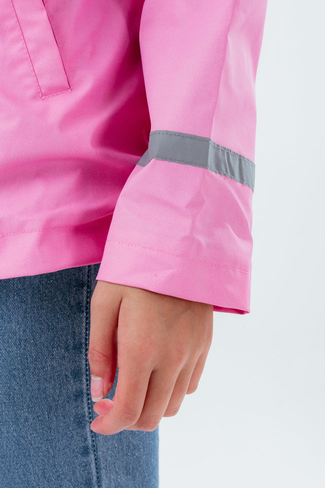 HYPE TEAL TO PINK FADE GIRLS RAIN COAT