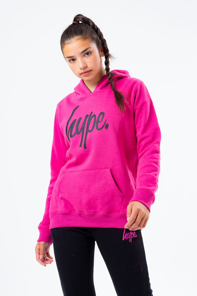 HYPE PINK HOODIE BLACK KIDS JOGGER SET