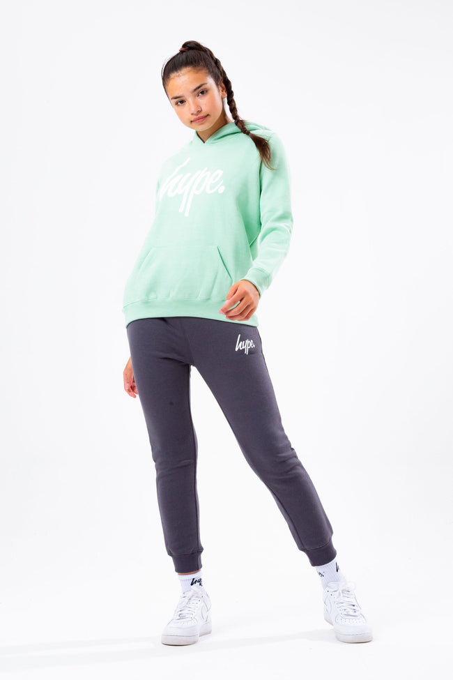 HYPE SAGE HOODIE AND CHARCOAL GIRLS JOGGER SET