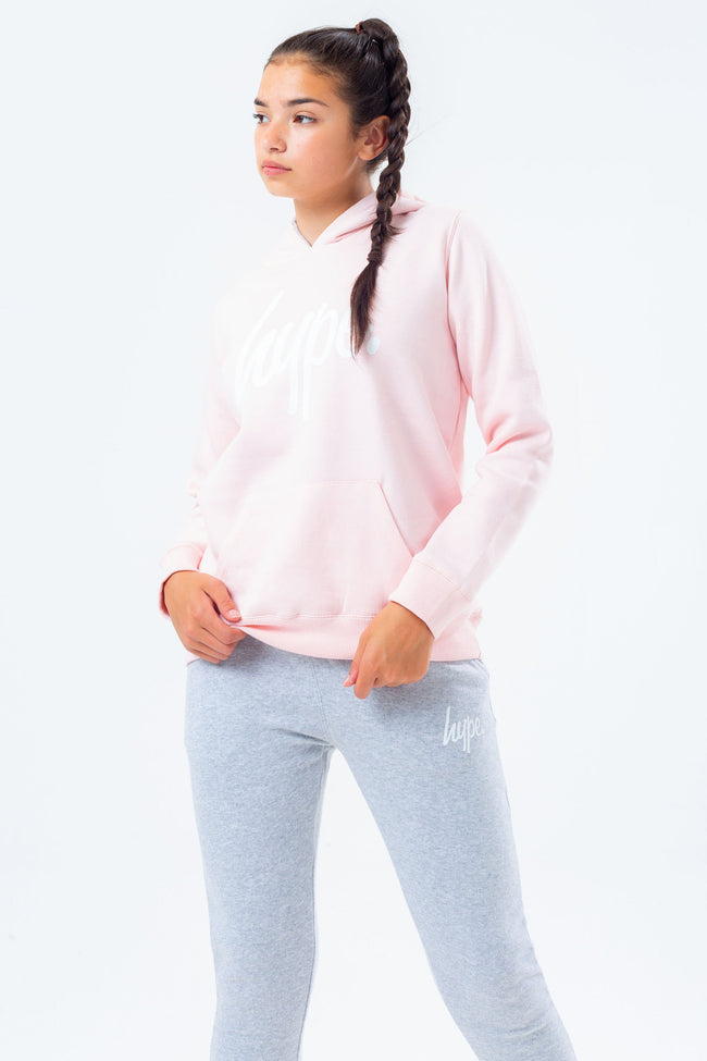 HYPE PINK HOODIE AND GREY GIRLS JOGGER SET