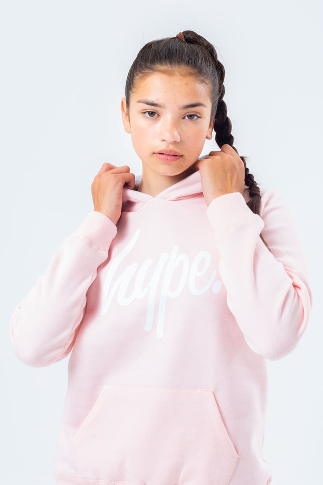 HYPE PINK HOODIE AND GREY GIRLS JOGGER SET