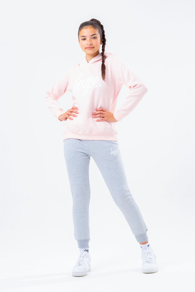 HYPE PINK HOODIE AND GREY GIRLS JOGGER SET