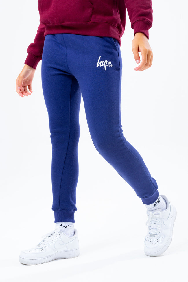 HYPE BURGUNDY HOODIE AND NAVY GIRLS JOGGER SET