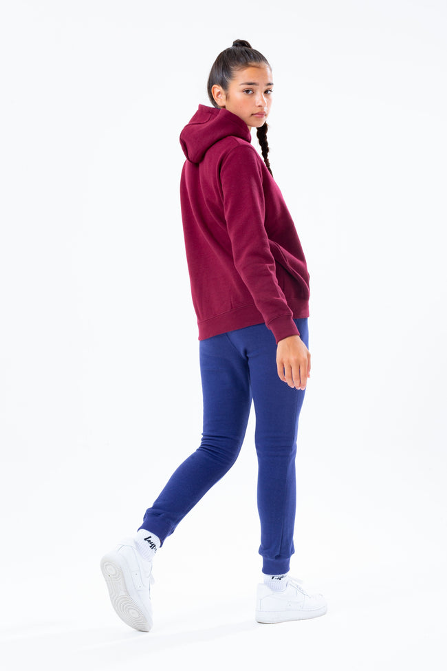 HYPE BURGUNDY HOODIE AND NAVY GIRLS JOGGER SET