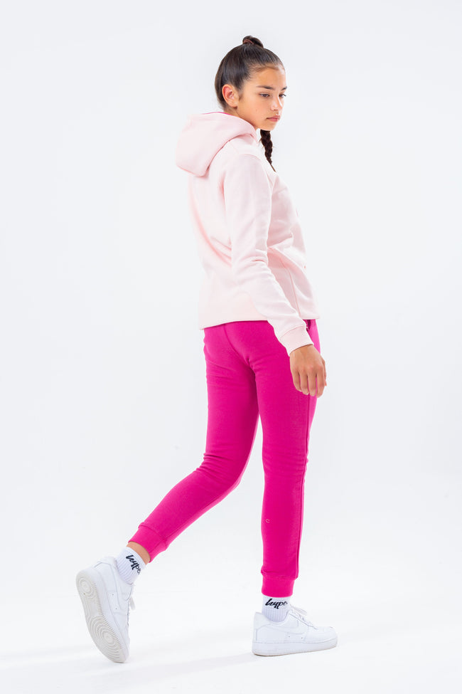 HYPE LIGHT PINK HOODIE AND DARK PINK GIRLS JOGGER SET