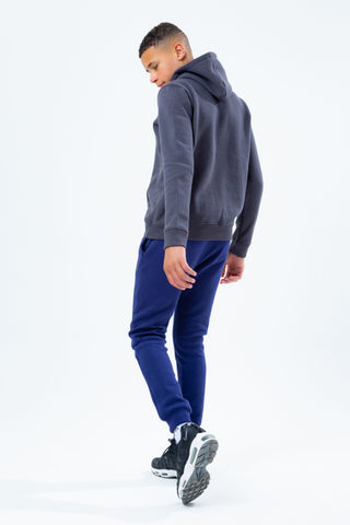 HYPE CHARCOAL HOODIE AND NAVY KIDS JOGGER SET