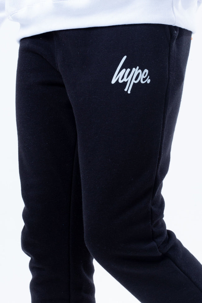 HYPE WHITE HOODIE AND BLACK BOYS JOGGER SET