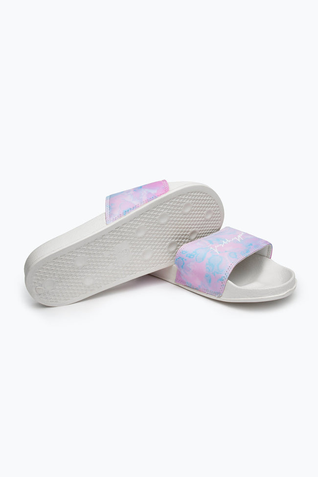 HYPE UNISEX PINK BLUE TIE DYE SLIDERS