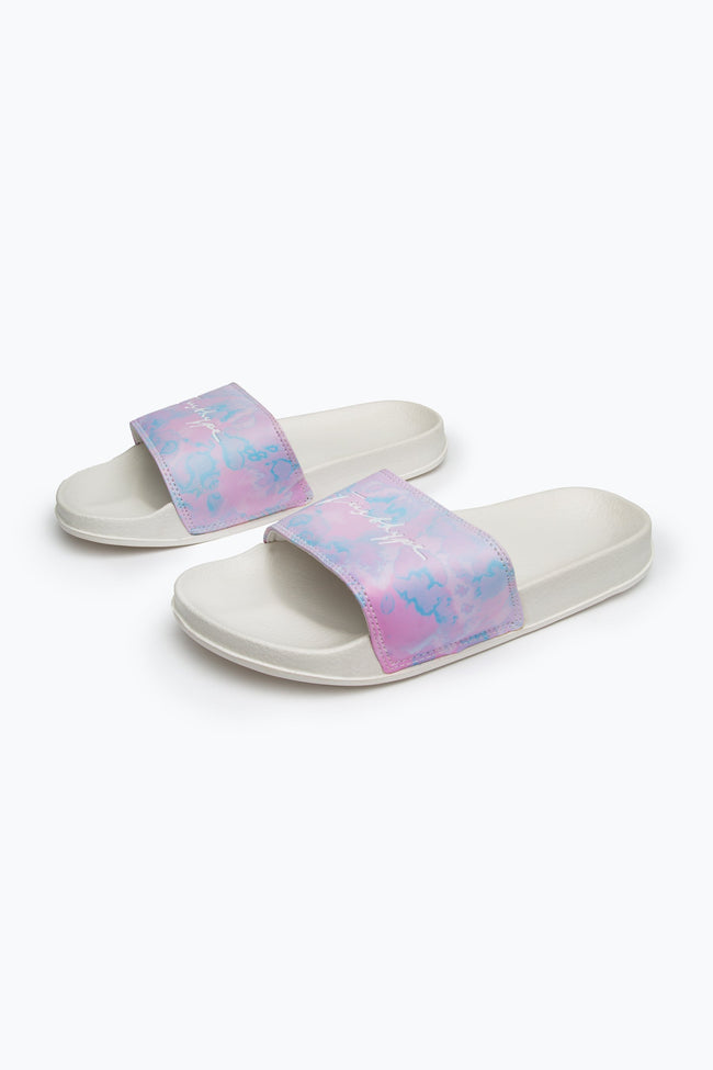 HYPE UNISEX PINK BLUE TIE DYE SLIDERS