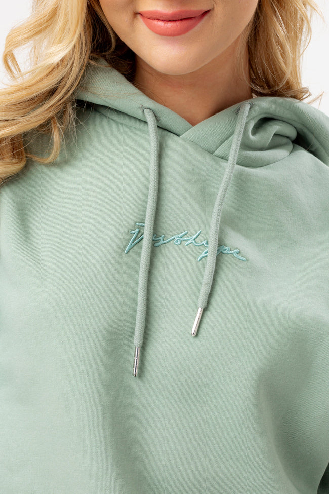 HYPE SAGE BRANDED DRAWCORD CUFF JUST HYPE WOMEN'S HOODIE