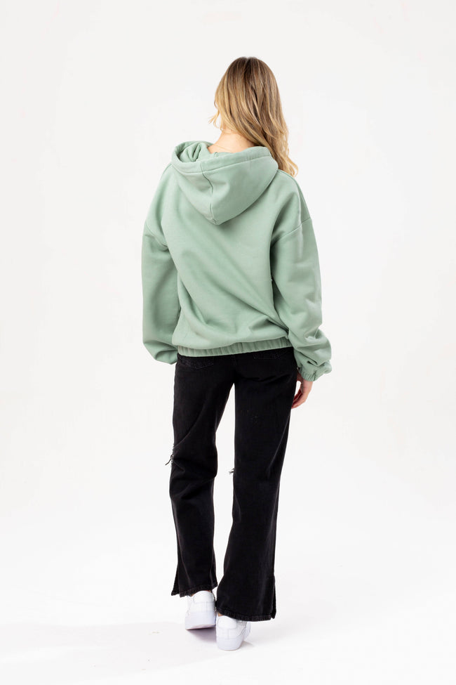 HYPE SAGE BRANDED DRAWCORD CUFF JUST HYPE WOMEN'S HOODIE