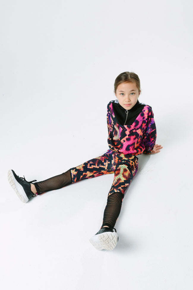 HYPE X RIVER ISLAND PINK ANIMAL KIDS LEGGINGS