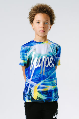 Hype X River Island Blue Strobe Kids T-Shirt