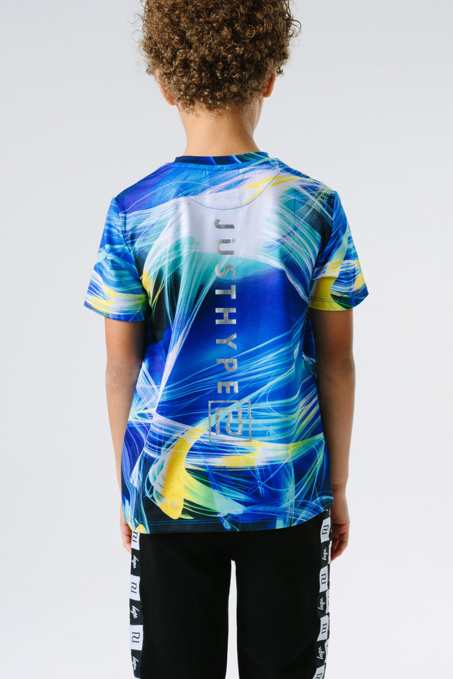 Hype X River Island Blue Strobe Kids T-Shirt