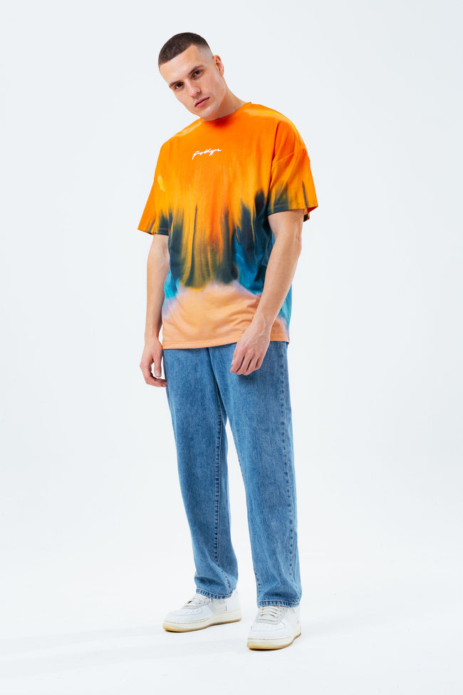 HYPE ORANGE MELT MEN'S OVERSIZED T-SHIRT