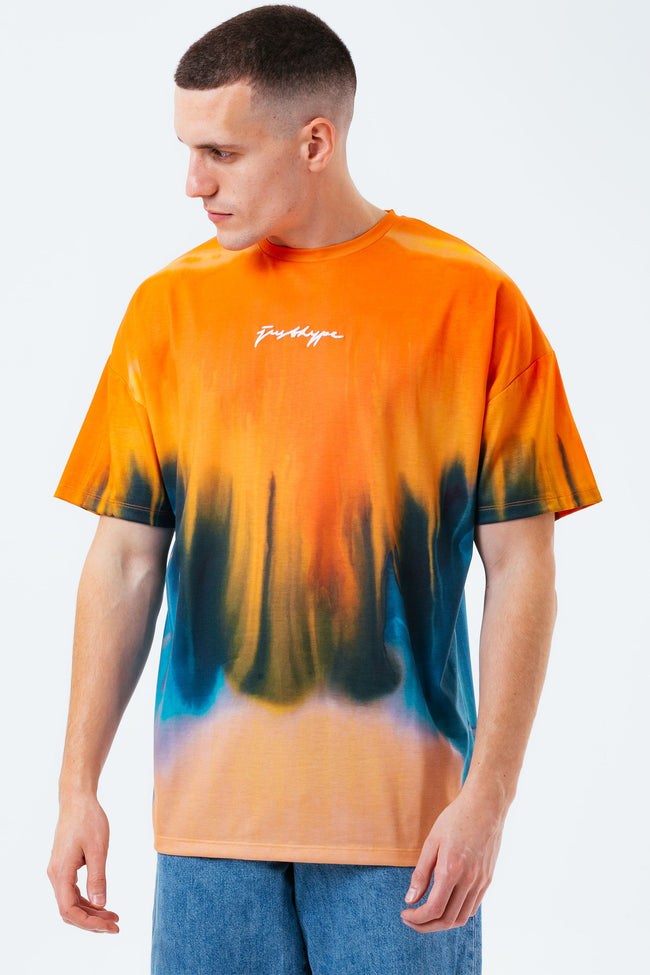 HYPE ORANGE MELT MEN'S OVERSIZED T-SHIRT