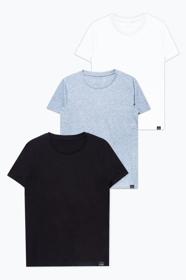 HYPE THREE PACK MONOTONE MEN'S T-SHIRTS