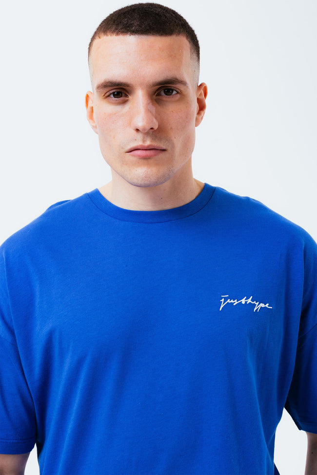 HYPE ROYAL BLUE MEN'S OVERSIZED T-SHIRT