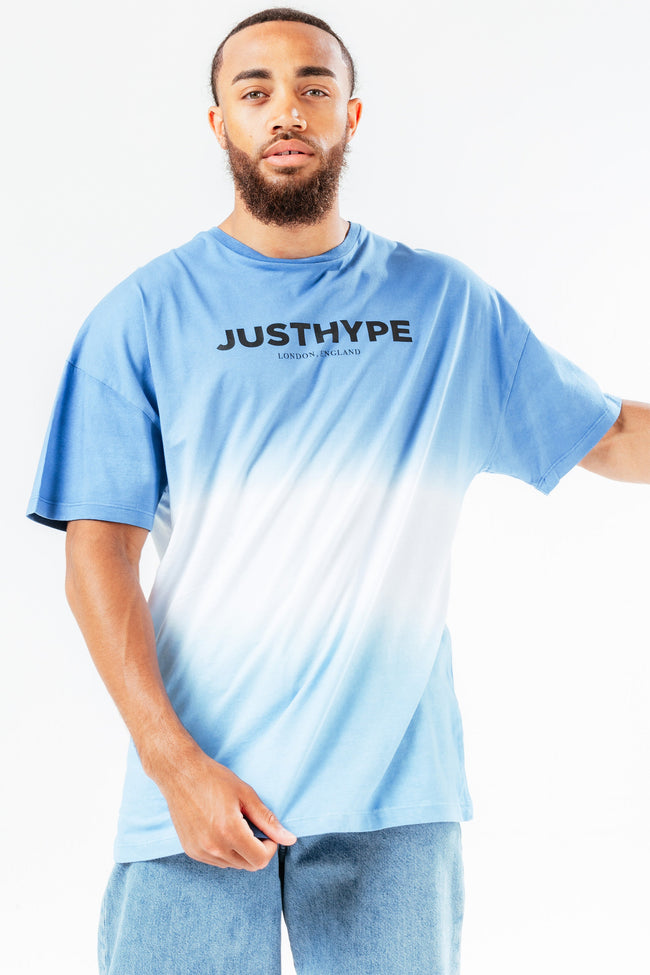 HYPE BLUE DIP DYE MEN'S OVERSIZED T-SHIRT