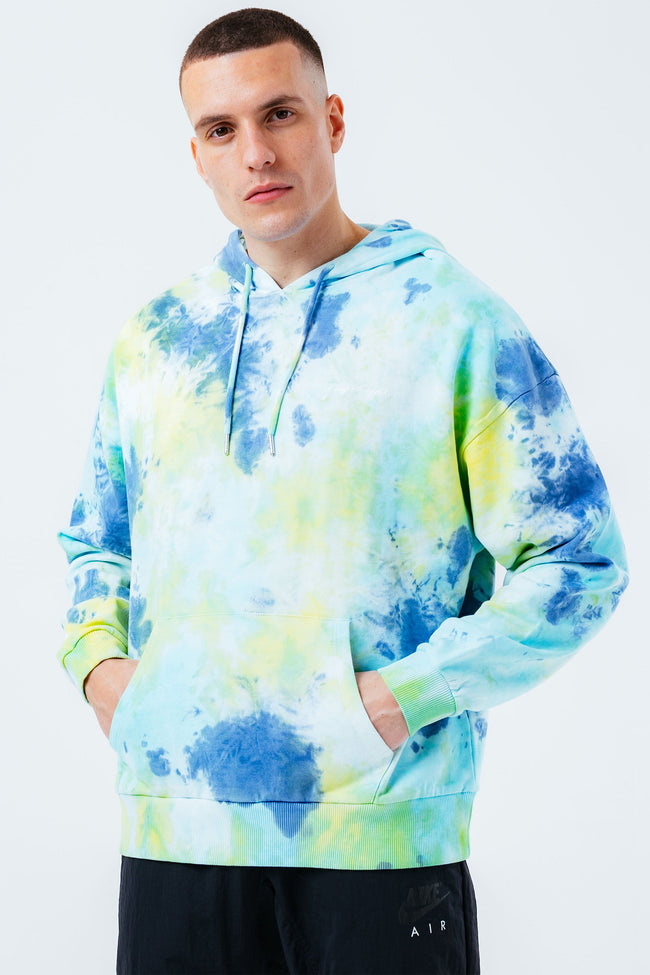 HYPE TROPIC DYE MEN'S OVERSIZED PULLOVER HOODIE