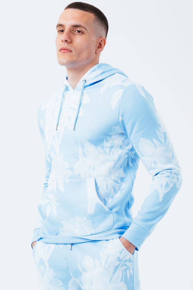 HYPE BLUE PALM MEN'S PULLOVER HOODIE