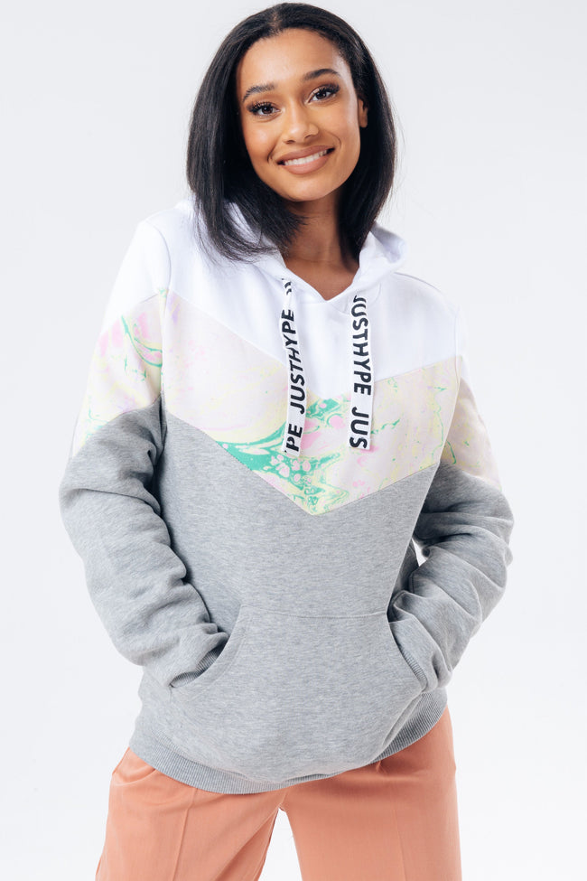 HYPE LEMON MARBLE WOMEN'S PULLOVER HOODIE